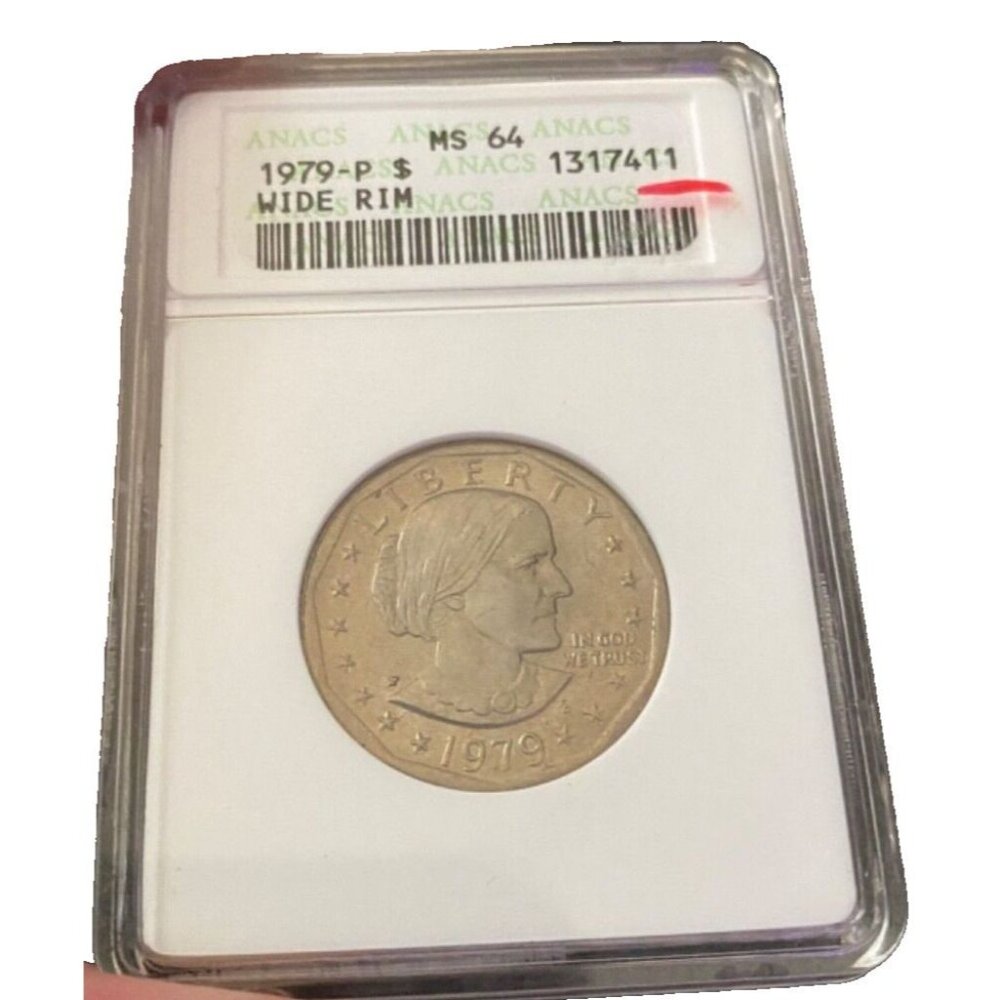 1979-P Wide Rim SUSAN B ANTHONY Dollar PCGS MS-64 - Picture 5 of 6
